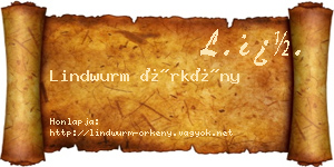 Lindwurm Örkény névjegykártya